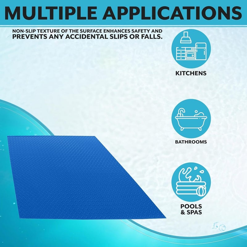 Poolzilla Swimming Pool Ladder Mat - 36" x 48" - Premium Protective Non-Slip Pad for Pool Steps and Liner - Compatible with Pool Step Ladder and Blue Torrent Antigua Easy Pool Step Ladder - Image 5